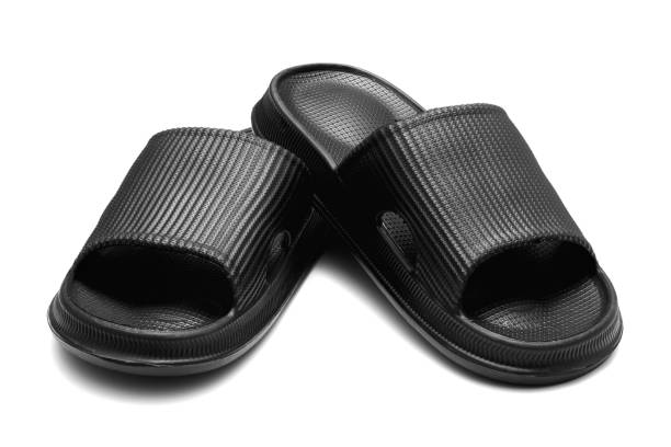 istock Black Sandals Or Slippers 2164041559