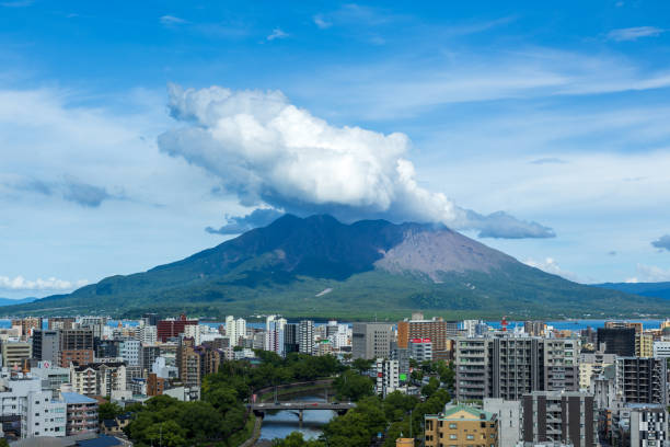 istock Sakurajima volcano in Kagoshima, Kyushu, Japan 2164041802