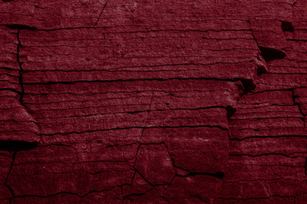 background of stones and minerals, mining origin in red