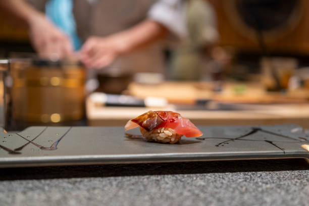 istock Chef is making Japanese Omakase in the restaurant 2164047979