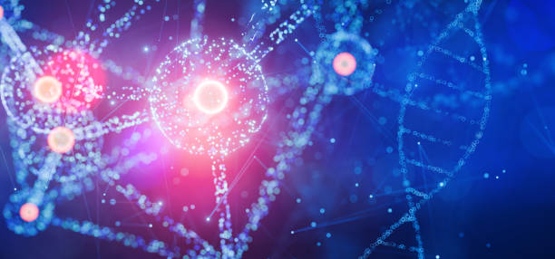istock Suitable for biochemical, pharmaceutical, cosmetic and other medical concepts. Molecular structures. Scientific cosmetic technology background. conceptual cosmetic solution for skin care. 3d render. 2164052893