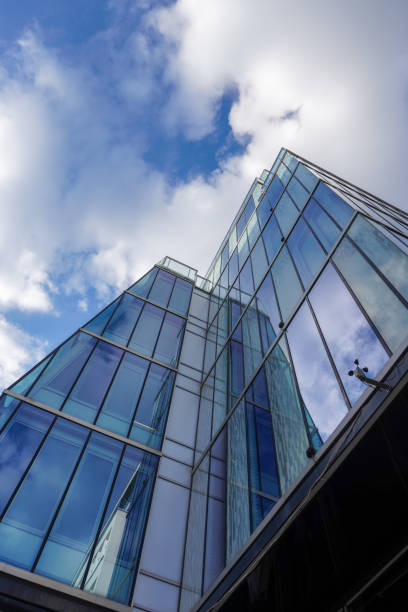 istock Low angle view of a modern building 2164054036