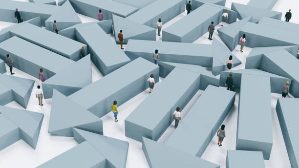 Navigating Life's Maze: Finding Your Direction stock photo