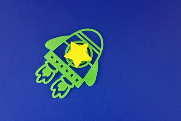 Rocket and star, success and leadership