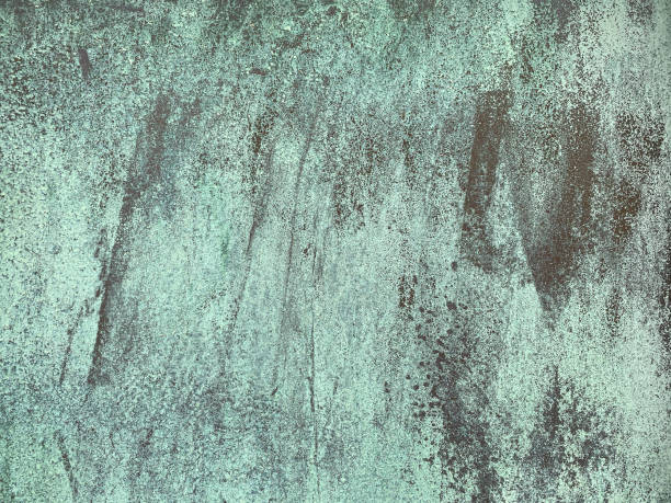 istock Oxidized rusty metal with blue and green copper patina 2164077192