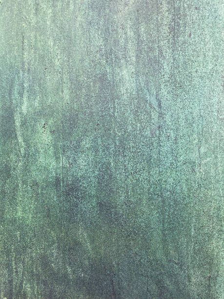 istock Oxidized rusty metal with blue and green copper patina 2164077660