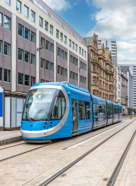 istock Tram public transport in Birmingham city centre 2164077665