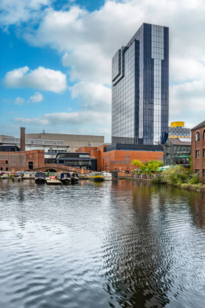 istock Skyscraper overlooks old city canal in Birmingham 2164078325