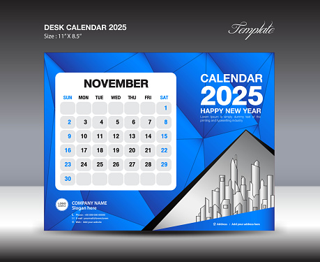 Kalender 2025 Tahun Template November 2025 Template Kalender Meja Tahun