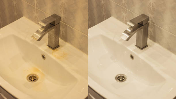 Cleaning before and after.