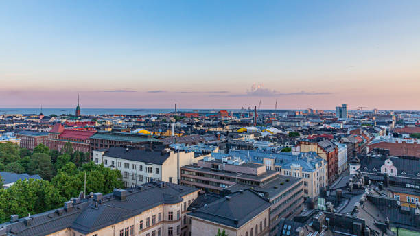 istock Sunset over the rooftops of Helsinki, Finland 2164094851