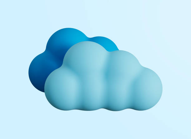 istock 3d two rain clouds icon on isolated transparent background. Cloudy weather 3d illustration 2164102036