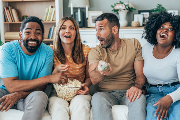 istock Friends watching tv 2164106221