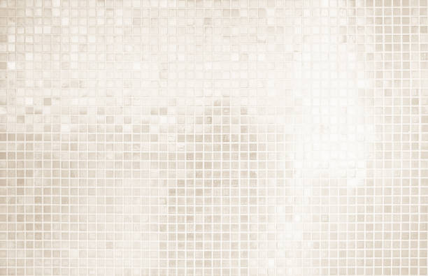 istock Cream light ceramic wall chequered and floor tiles mosaic background in bathroom, kitchen. Design pattern geometric with grid wallpaper texture decoration pool. Simple seamless abstract surface clean. 2164115771