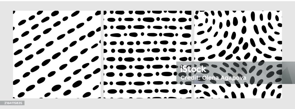 Small Dash Patterns Set Seamless Minimal Dash Pattern Small Elements ...