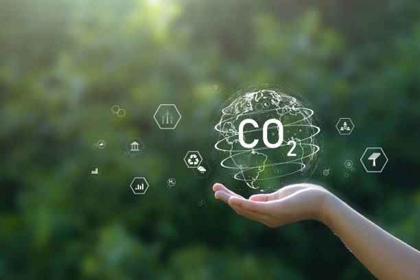 istock The carbon neutral concept reduces CO2 emissions, reducing global warming. Goal of net zero carbon emissions 2050 2164126905