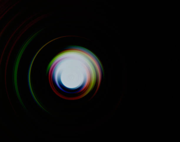 istock abstract circles and lines on a black background. 2164131794