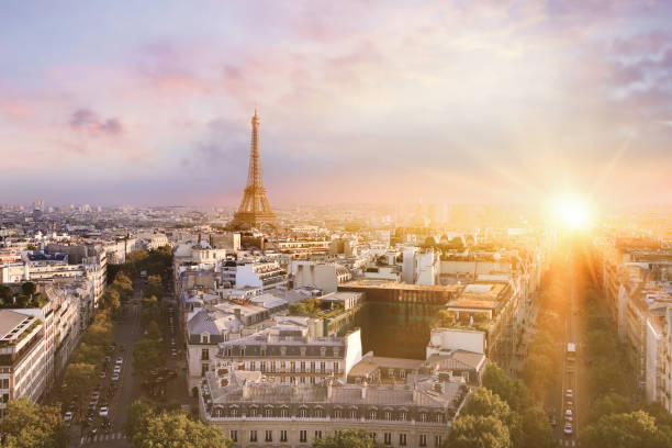 istock View of Eiffel tower and Paris. 2164133429