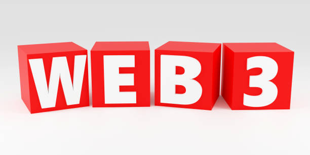 istock Web3 Concept made by red cubes: A Modern Approach to Internet Technology in 3D Illustration 2164134860