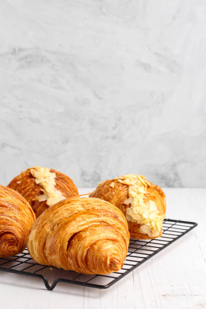 istock Croissant pastry on a cooling rack. 2164135572