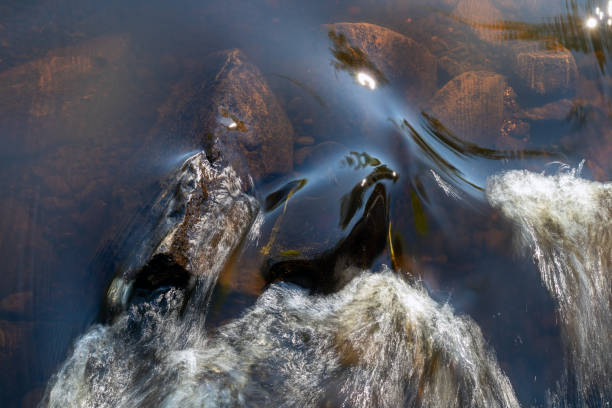 istock water moving over stones in a river 2164141579