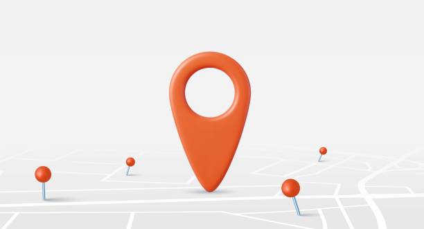 istock 3d pin icon of travel navigation road map marker place symbol 2164145483