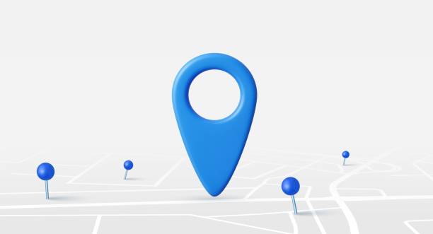 istock 3d pin icon of travel navigation road map marker place symbol 2164145513
