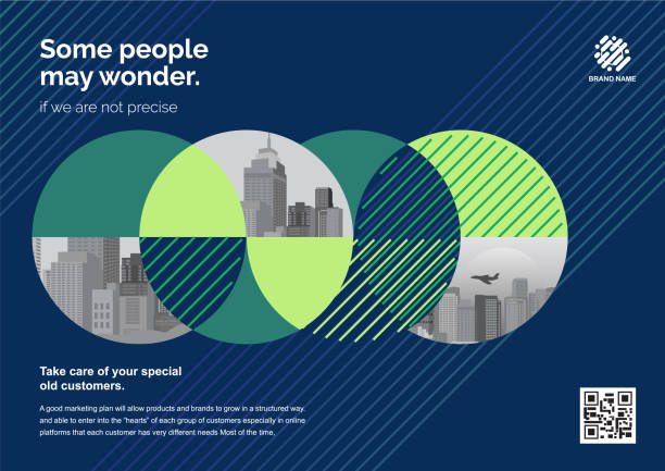 template vector layout modern design, size horizontal - flatlay stock ilustrace