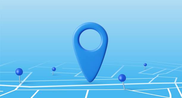 istock 3d pin icon of travel navigation road map marker place symbol 2164145756