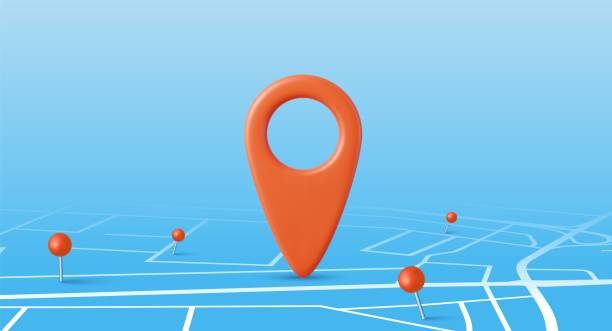 istock 3d pin icon of travel navigation road map marker place symbol 2164145847