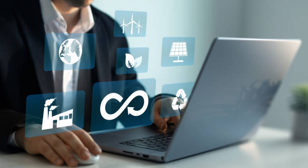istock Circular economy, sustainability and sustainable development.Reusing,renovating and recycling.Circular economy concept. Energy consumption and CO2 or carbon dioxide emissions are increasing. 2164147070