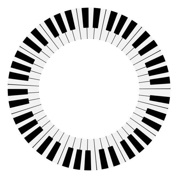 istock A modern circular piano keyboard design suitable for music education or decorative purposes 2164150321