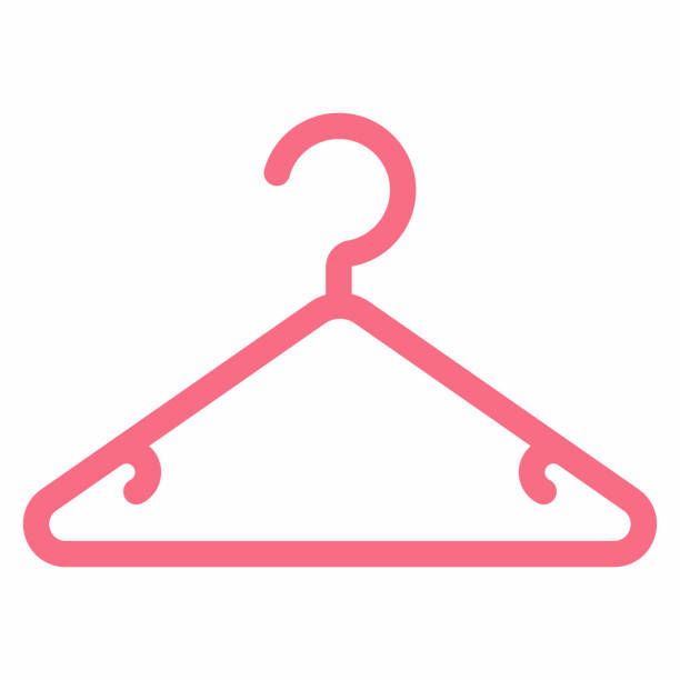 istock Velvet clothes hanger vector cartoon illustration isolated on a white background. 2164154189