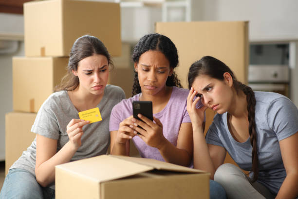 istock Sad roommates buying online moving house 2164155940