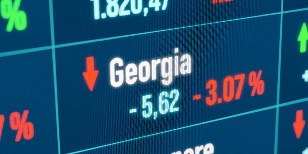 istock Georgia falling stock market. 2164158881