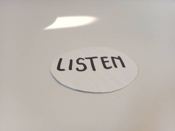 notebook with the inscription listen.