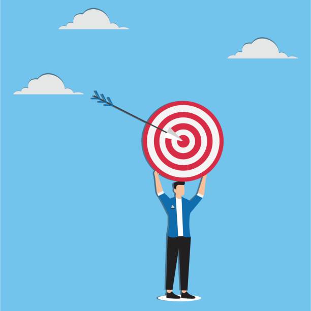istock Businessman Holding Target and Arrow Achieve Goal Concept 2164160349