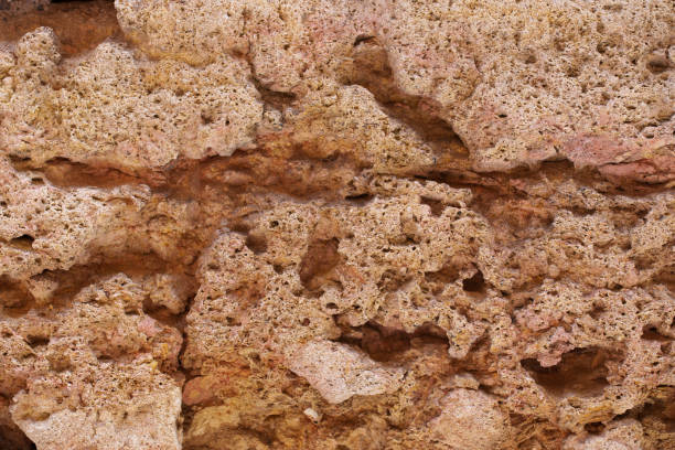 istock Close-Up Of Unique Textured Stone Surface In Tarragona 2164166256