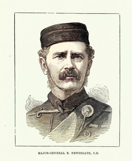 istock Military history, Lieutenant-General Sir Edward Newdigate Newdegate, was a British Army officer, 1881, Victorian 19th Century 2164168622