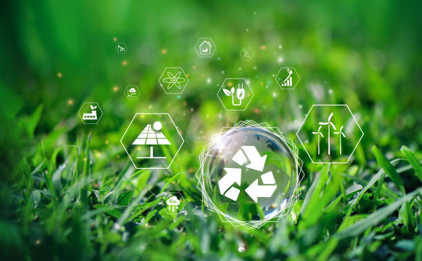 istock Crystal globe putting on moss, ESG icon for Environment Social, World sustainable environment concept. 2164175236