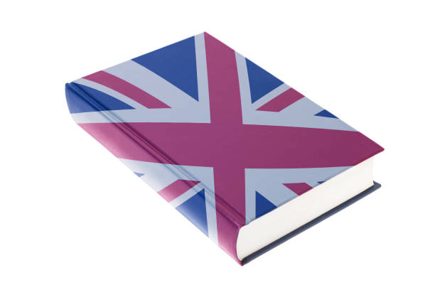 istock book painted into British flag isolated on white background. 2164182957