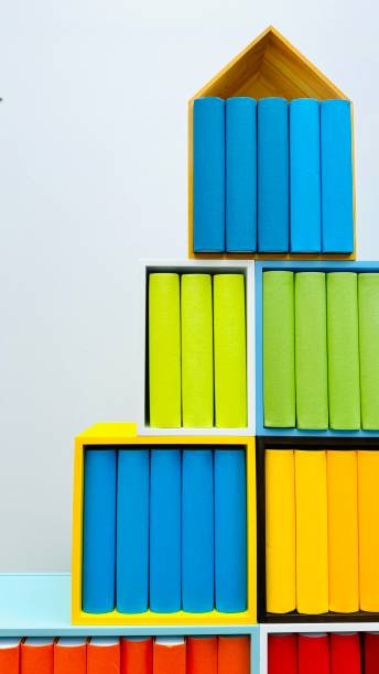 istock Tower of colorful generic book replicas 2164183681