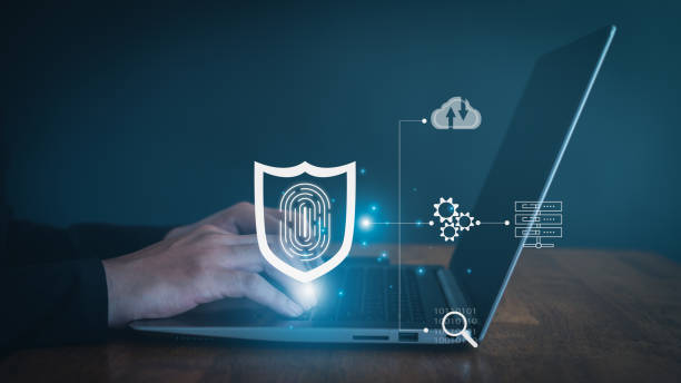 istock Businessmen Fingerprint scanning and biometric authentication,Internet security and data protection concept.Cyber security network and fingerprint identification to access data. 2164187267