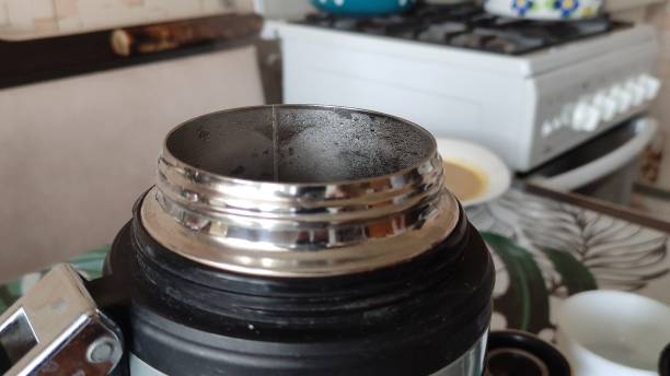 istock Steam rises above a thermos with hot drink 2164187817