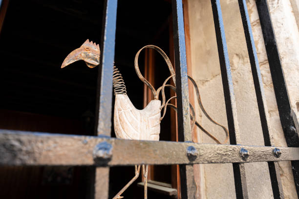 Venice, Italy - June 05, 2024: Mechanical chicken toy.