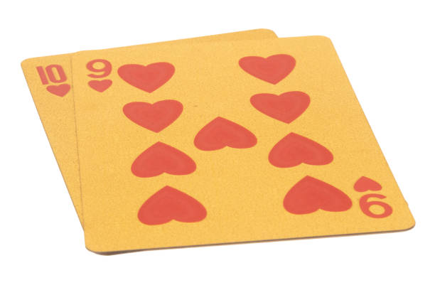 card bet 9 bacarat isolated on white background.