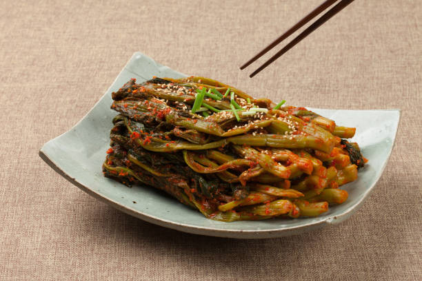 istock Kimchi made from mustard leaves and stems. 2164207269