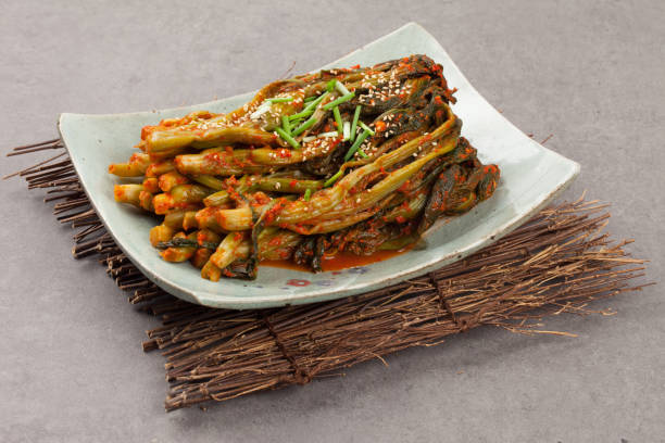 istock Kimchi made from mustard leaves and stems. 2164207346
