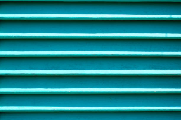 Turquoise color  wooden shutters