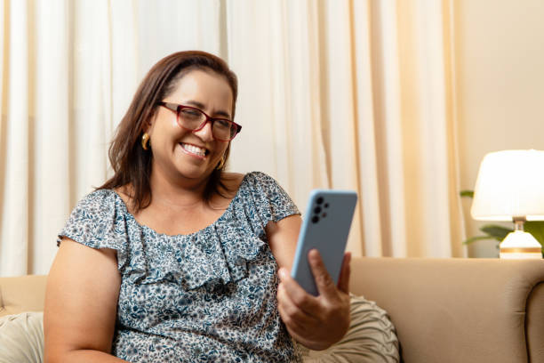 Grand mother taking a selfie